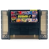 Retrotech 900 in 1 Multi-Game Game Cartridge for SNES 16-Bit Game Console, Black Transparent - Includes Retrotech Printed Instructions