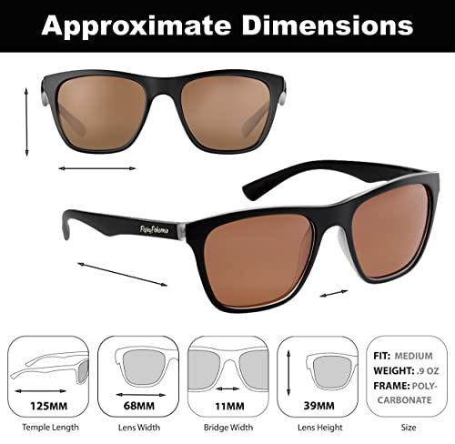 Flying Fisherman Mens Fowey Sunglasses, Crystal-Matte Black Frames/Copper Lenses, Medium Us #TOP1
