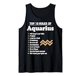 Acuario signo del zodiaco cumpleaños mes lindo animal print Camiseta sin Mangas