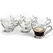 Bormioli Rocco Verdi Espresso Cup With Stainless Steel Handle, Set of 4, Gift Boxed, 3.5 ounces