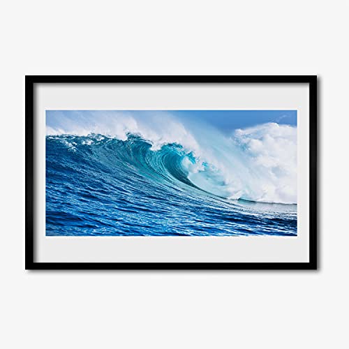 Cadre en MDF haut de gamme et affiche encadrée 60x40 cm paysage de mer premium