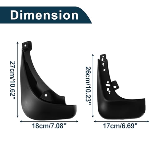 Image of Mud Flaps Splash Guards for FIAT Viaggio 2012-2018 W /Mount Accessories Mud Guards Front and Rear 1 Set