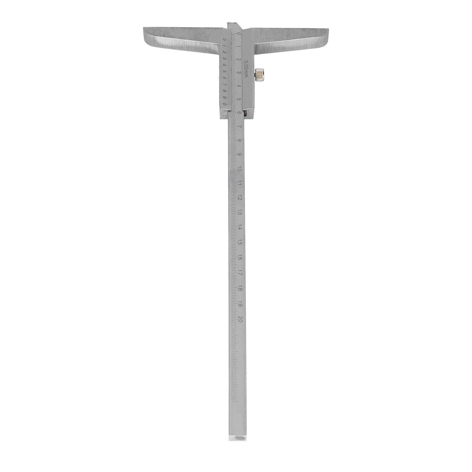 Tiefenmessschieber, 0,02 mm, Edelstahl, 0-200 mm