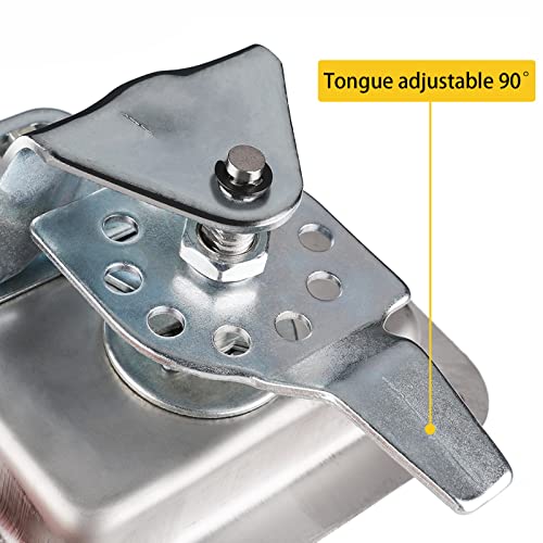 Tutor Auto 2Pcs Trailer Door Latch T-Handle Lock Highly Polished Stainless Steel Keys With Gasket - Folding T Handle Latch Rv Camper Truck Trailer Toolbox #TOP4