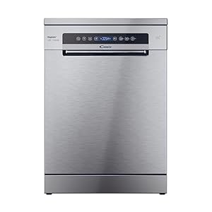 Candy RapidÓ CF 6C4F1X Geschirrspüler, 16 Decken, Wi-Fi + BLE, verbunden, 8 Programme, Smart Basketball und Smart Door, Klasse C, 59,  x 59,  x 82 cm, Edelstahl