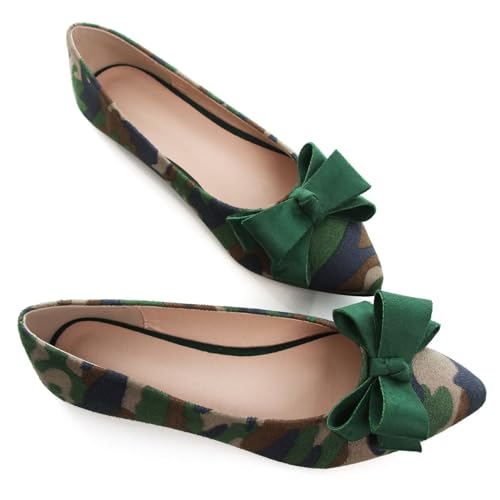 Image of SAILING LU Women's Bow-Knot Pointed Toe Ballet Flats
