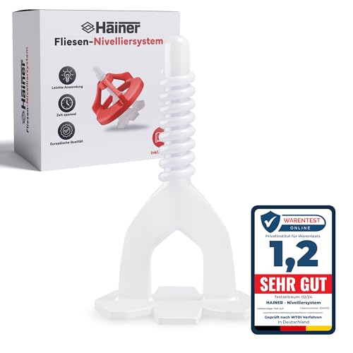 Hainer® Premium Fliesen Nivelliersystem Fliesenverlegehilfe | Saubere Fugen durch perfekte Abstandshalter, für Heimwerker & Profis inkl. Ebook und Anleitung (200 Laschen, 2mm) Hainer® Premium Fliesen Nivelliersystem Fliesenverlegehilfe | Saubere Fugen durch perfekte Abstandshalter, für Heimwerker & Profis inkl. Ebook und Anleitung (200 Laschen, 2mm)