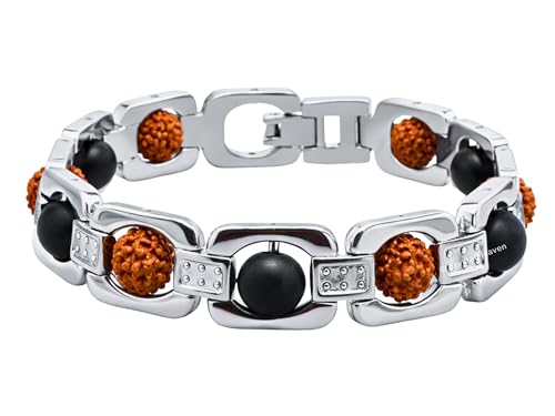 Image of Crystal Heaven Certified Karungali Rudraksha Bracelet - 8mm Original Rudraksha Karungali Bracelet with Lab Certificate, Authentic Rudraksha Karungali Malai Original for Men and Women