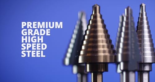 Drill America 5 Piece HSS Black & Gold Step Drill Bit Set, (Sizes #1 - #5) by Drill America - Image 7