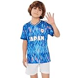 SURUIDA Soccer Jersey Kids,Sports Fan Jersey Youth Japan Football Practice Outfits Girls&Boys Training Uniforms Athletic T-Shirts Set Gift