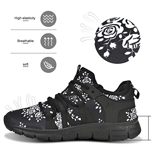 Image of INZCOU Running Shoes Lightweight Tennis Shoes Non Slip Gym Workout Shoes Breathable Mesh Walking Sneakers