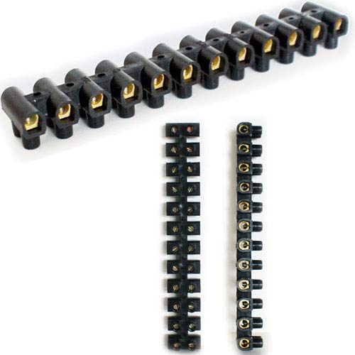 Buy 12 Way 30A Black Terminal Twin Block Connector Choc Strip Wire
