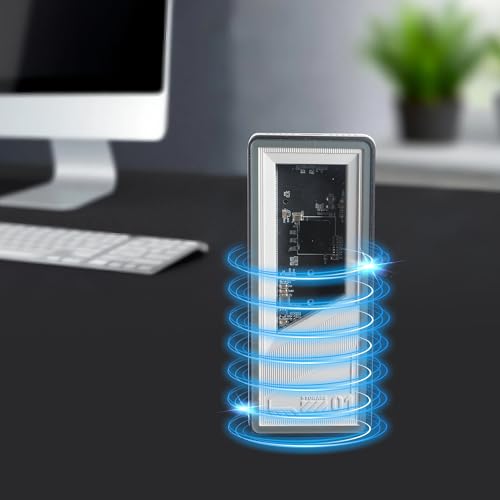 Image of Rosewill 40Gbps M.2 NVMe SSD Enclosure with Cooling Fan, Transparent Back Plate, Support M.2 NVMe SSD up to 8TB, Compatible with Thunderbolt 3 /4 /USB4 /3.2 /2.0 M1 M2 Pro /Max, PC, MacBook, IPAD, Chrome