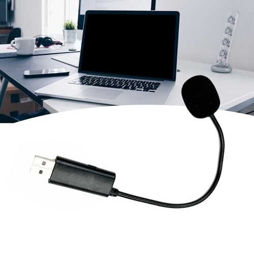 USB Microphone Omnidirectional USB Microphone for Games Laptop PC Microphone with Switchs