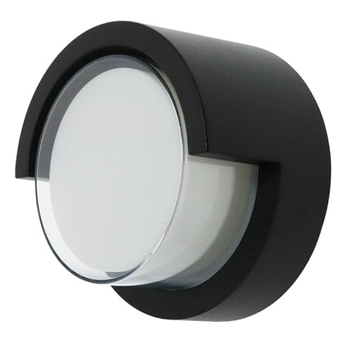 Lámpara de pared LED moderna 12 W, Apliques de Pared exterior, Carcasa de Aluminio, Resistente al agua IP65, Universal interior exterior,CCT Color Calida, Neutra y Fria 3000K,4000K,5500K (Redondo)