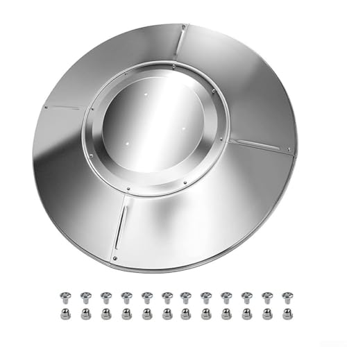 Belnotelt Cubierta protectora térmica de aluminio para calentador de patio, placa reflectora resistente a la corrosión, parte superior de repuesto para calentador de gas y propano para exteriores (4+1