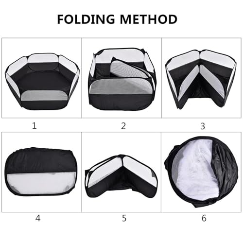 Enclos pour animaux de compagnie pliable 120x60cm en polyester - 8