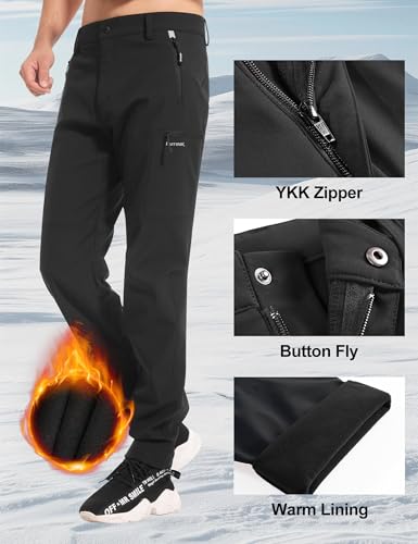 Pantalon softshell chaud homme imperméable randonnée course S-3XL