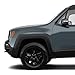 FIONE One Pair Front Wheel Arch Fender Flares Compatible with Jeep Renegade 2015-2022 Moulding Molding Trim Cover Pair Left Driver & Right Passenger Side 5XB65LXHAA 5XB64LXHAA CH1290113 CH1291113