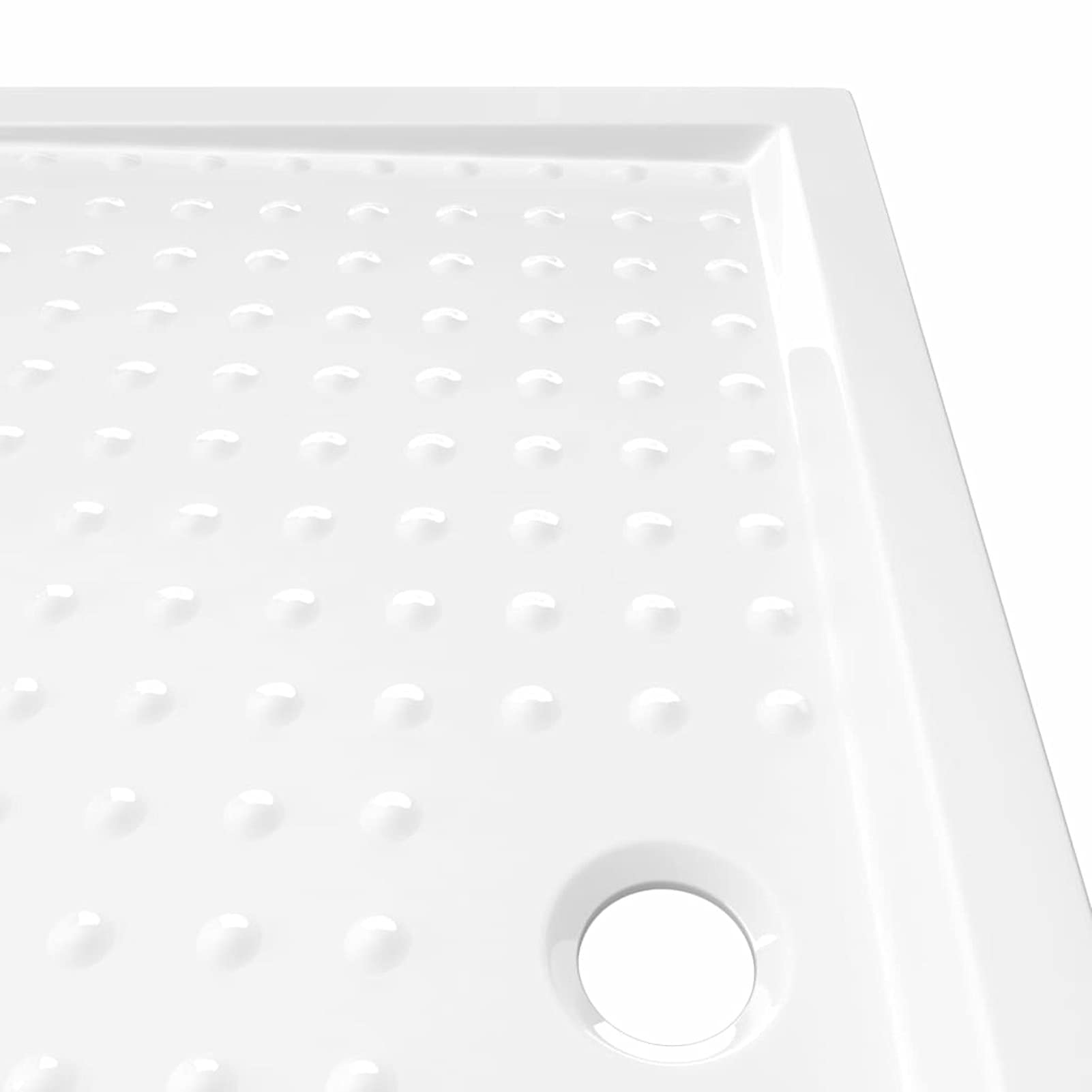 Plato de Ducha con Puntos ABS Blanco 80x120x4 cm Mamparas De Ducha Plato Rectangular
