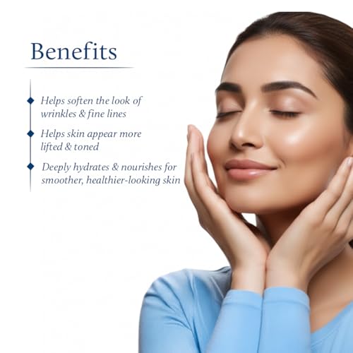 Blue Nectar Anti Aging Cream for Women for Wrinkles Fine Lines with Plant Based Vitamin C Vitamin E 14 Herbs 50g