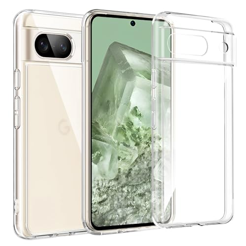 Kakuki For Google Pixel 8A ケース TPU+PC 黄ばみ無し ピクセル8A クリアカバー ストラップホール付 レンズ保護 米軍MIL規格取得 耐衝撃 落下防止 軽量 透明全面保護カバー (Pixel 8A 対応) ?