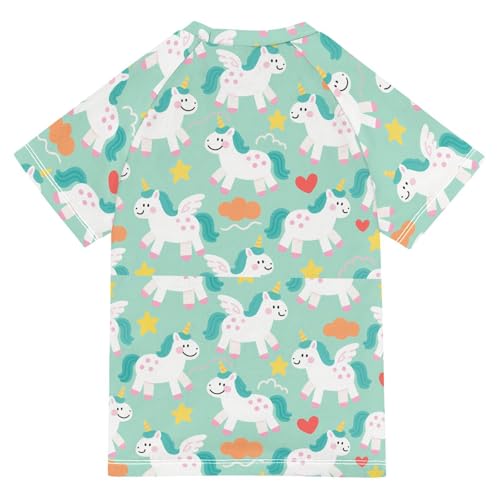 Cute Animal Dino Turquo Heart Star Short Sleeve Girl Bathing Suit Swimsuits for Little Girls Girls Rash Guard for 3-12 Years Traje de bano para nina2