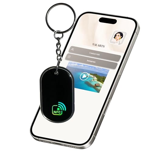 VTAG.ID NFC Digital Business Card Epoxy Keychain - Tap to Share Contact