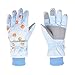 Gants Ski Enfants, Fille Gants Chaud Hiver - Gants pour écran Tactile,Moufles Coupe-Vent,pour Snowboard, motoneige, l'escalade sur Glace, Plein air Hivernales.-Light Blue||L
