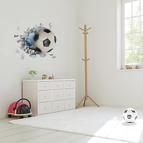 YunBey Football Wall Stickers 3D Soccer Wallpaper for Bedrooms for Boys Removable Football Sport Wall Art Decal for Playroom Living Room Kids Room Accessories - Image 2