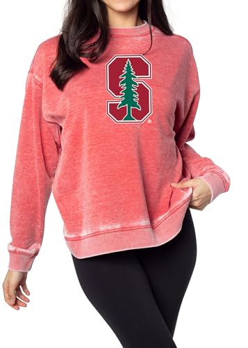 Sudadera de mujer Campus Crew en color rosso talla XL de estilo universitario