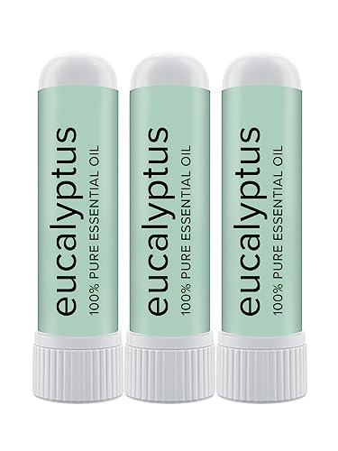MOXĒ Eucalyptus Essential Oil Nasal Inhaler, Sinus & Congestion Relief, Daily Relaxation, Stress Relief, Therapeutic No-Mess Aromatherapy, Pure and Natural, Made in USA (3 Pack) packaging may vary