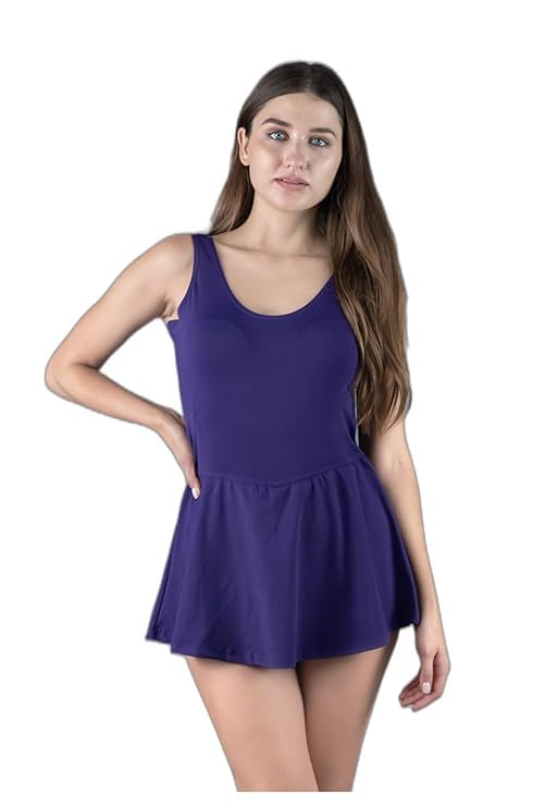 Sports WEAR ONE PIECE Swim WEAR Swimming Costume for Women (in, Alpha, S, Regular, Navy)-picture-13