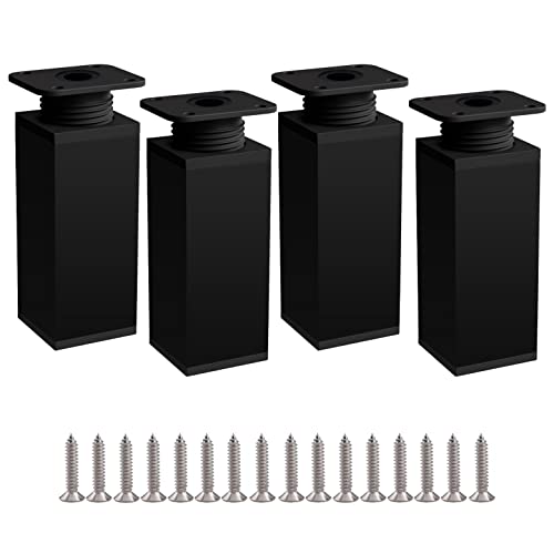 Rusoz Black Adjustable Cabinet Legs