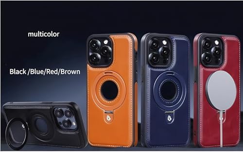 Étui de téléphone en cuir de luxe iPhone 12 Pro rouge à support magnétique - 4