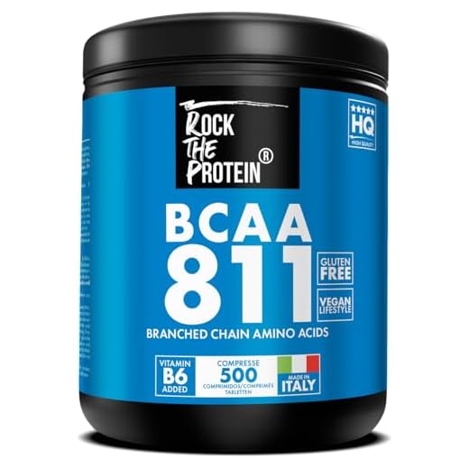 AMINOACIDI RAMIFICATI BCAA 811 Con Vitamina B6 500 Compresse Da 1000mg Per il Recupero Muscolare Rock The Protein® BCAA 8 1 1 Compresse, Intra Pre Post Workout Palestra