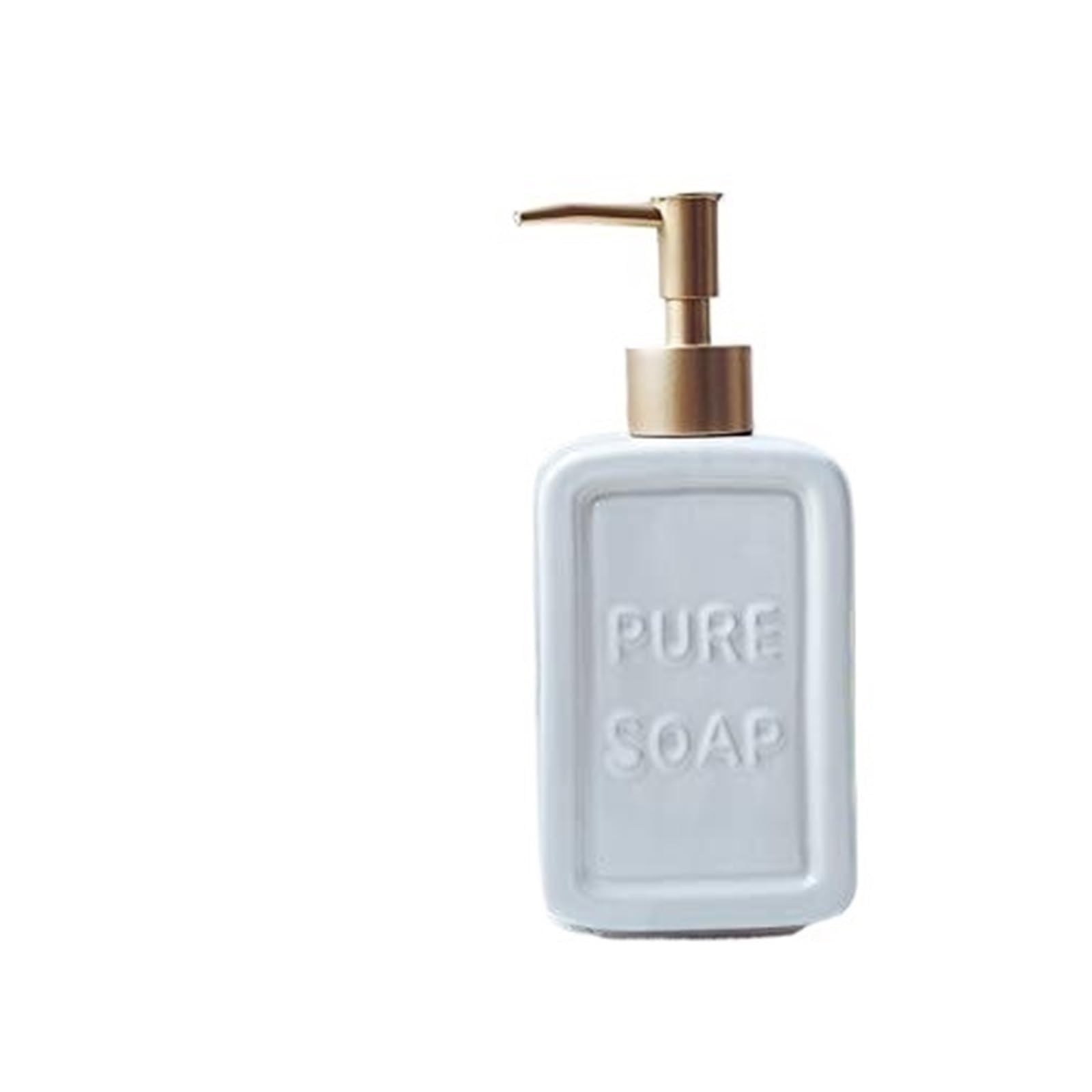 Hand Ceramic Soap Dispenser Empty Pump Bottles Hand Wash Lotion Dispensers for Bathroom Dish for Bathroom(White)