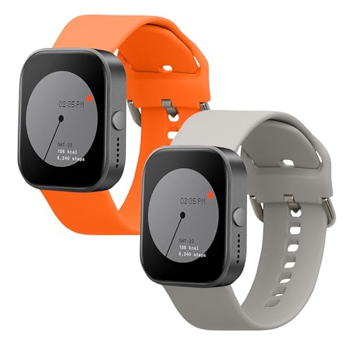 kwmobile 2X Sportarmband kompatibel mit CMF by Nothing Watch Pro (D395) Armband - Fitnesstracker Band Set aus TPU Silikon