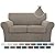 Turquoize 3 Piece Stretch Sofa Covers Loveseat for 2 Cushion Couch Covers Slipcovers Including Base Cover and 2 Individual Seat Cushion Covers, Thick Jacquard Customized Fitting (Medium, Taupe)