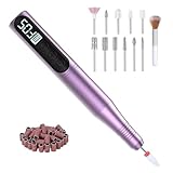 Fresa per Unghie Professionale Lima Unghies Elettrico kit Manicure 800mAh 12 IN 1 4-6 ore di autonomia 20000 giri/min set manicure pedicure per principianti forme per unghie salone di bellezza