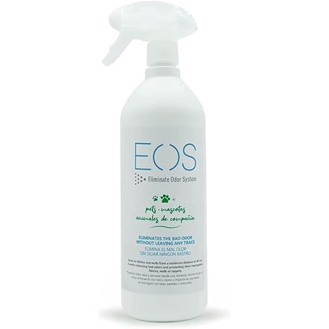 EOS (1 Liter) Beseitigt Tiergerüche sofort. Geruchbekämpfer für alle Arten von Haustieren (Hunde, Katzen, etc.) und Anwendungen (Sofas, Katzenklos, Betten, Auto, etc.) Enzymatischer Urinreiniger Cover