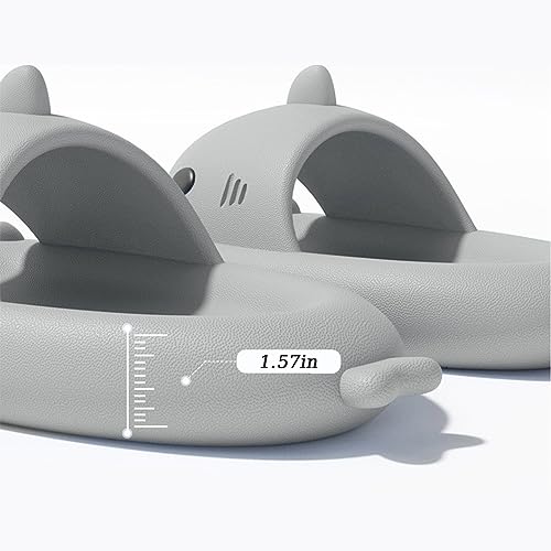 Image of XPKWS Shark Slides for Women and Men Unisex Cloud Slippers Adult Novelty Beach Sandals with Thick Sole