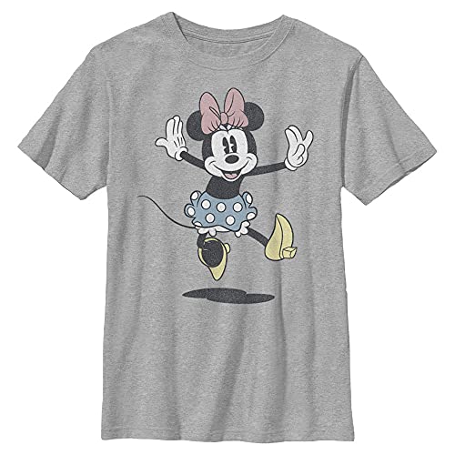 T-shirt Disney Minnie pour garçon coupe athlétique en maille douce chinée