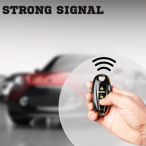 Image of TPU Key Cover Compatible with Maruti Suzuki Baleno, Vitara Breeza, S Cross, Ciaz, Swift, Ignis, 3 Button Smart Key Cover (Black)