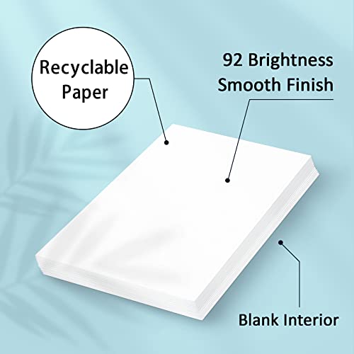 120 Sheets A4 White Cardstock Thick Paper, 74Lb White Card Stock Printer Paper, Heavy Weight Cover Card Stock (200 Gsm) For Invitations, Wedding, Stationary Printing #TOP3