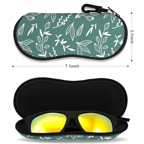Image of Sunglasses Soft Case, Ultra Light Portable Neoprene Zipper Glasses Case for Men Women