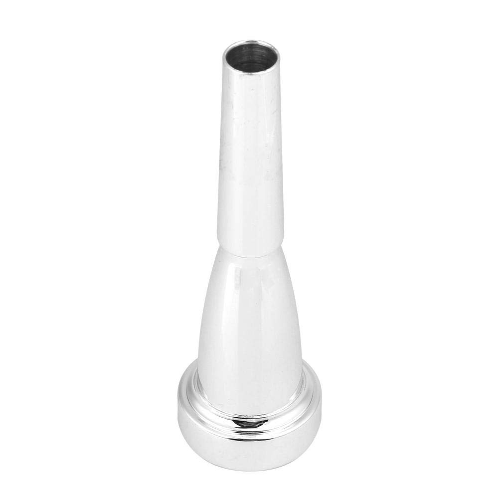 Bocchino Tromba in Ottone 3C, Accessori Strumenti Musicali, Design Argentato per Performances (Argento)