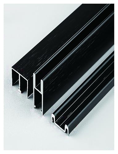 Dreiteilige Schiene for Glasschiebetüren, Gleitführung, bewegliche Nut, geeignet for 5 mm dicke Glas-, Holz- und Acrylplatten usw.(210cm)
