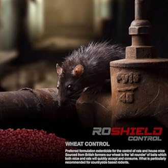 ROSHIELD- 150g Mouse/Rat Poisoning, Fast Acting Wheat Poison, Maximum Strength Rodent Killer, Single-Feed All Weather Rodent Killer, Attracts & Kill