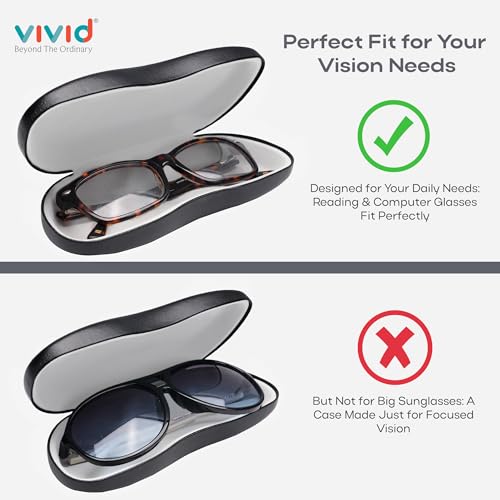 Image of VIVID Vision Unisex Adult Eyewear Specs Case Cover | Screw Driver | Free Cloth | Protect Eye Glasses | Chashma Dibbi | Spectacle Box | HINGE-SPRING | Metal | 3 IN 1